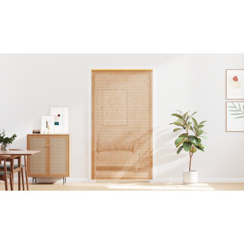 Semi Sheer Bamboo Vertical Blind, 220cm L x 120cm W