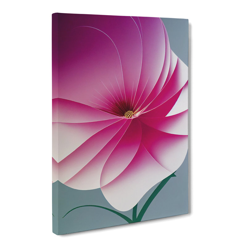 Carnation Flower Suprematism - Wrapped Canvas, 60cm H x 40cm W x 3cm D