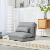Folding Convertible Flip Chair with Adjustable Backrest, Floor Lazy Sofa