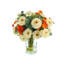 Assorted Ranunculus Floral Arrangement in Glass Vase