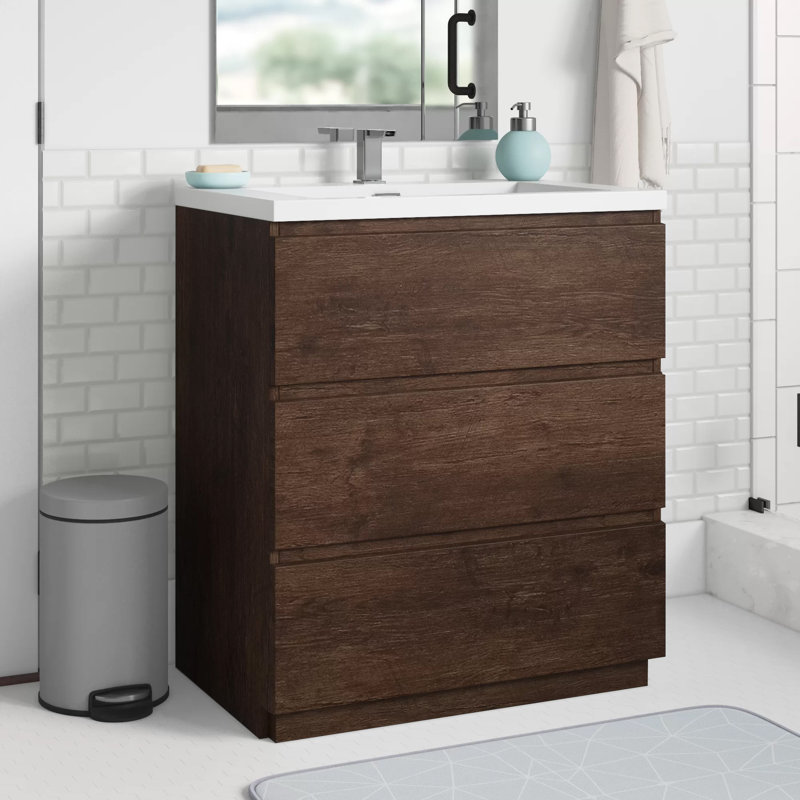 Ensemble de meuble-lavabo simple 29 po Ninel, Bois de rose