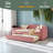 Twin Size Upholstered Daybed With Storage Armrests, Trundle And Latest Integrated Bluetooth Audio System, Teddy Fleece-1237109090