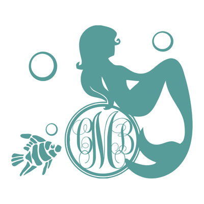 Décalcomanie murale chambre de bébé sirène