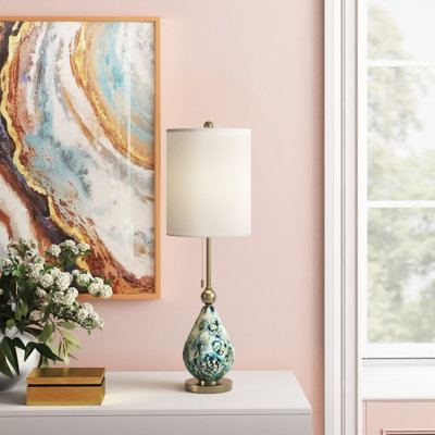 Aronson 1-Light Metal and Glass Table Lamp