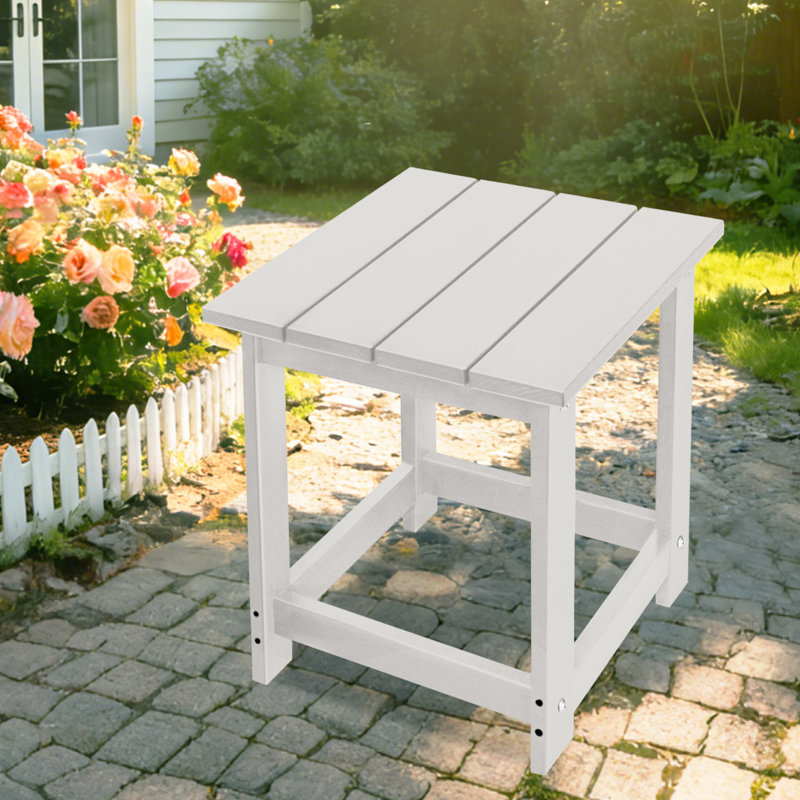 Denarrius Adirondack Outdoor Side Table ,HDPE Patio Table with Easy Maintenance and Weather resistance, Sand