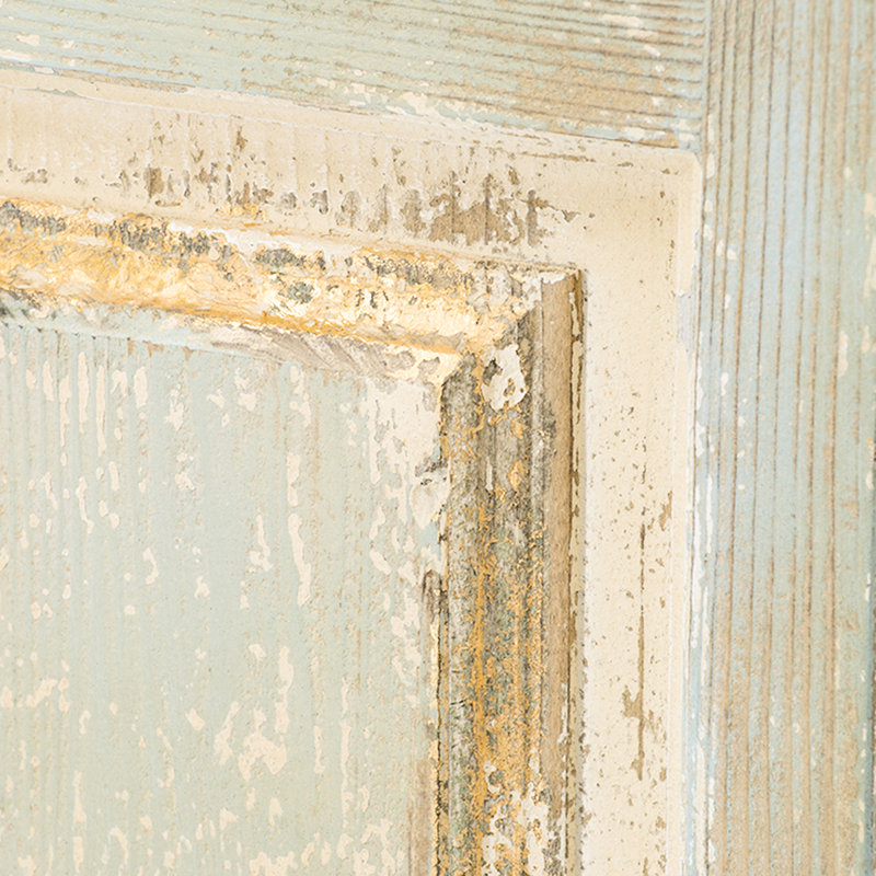 Grand panneau suspendu en bois 14 po x 78,5 po - Décoration murale blanche délavée et pièce bleue 14,1 x 1