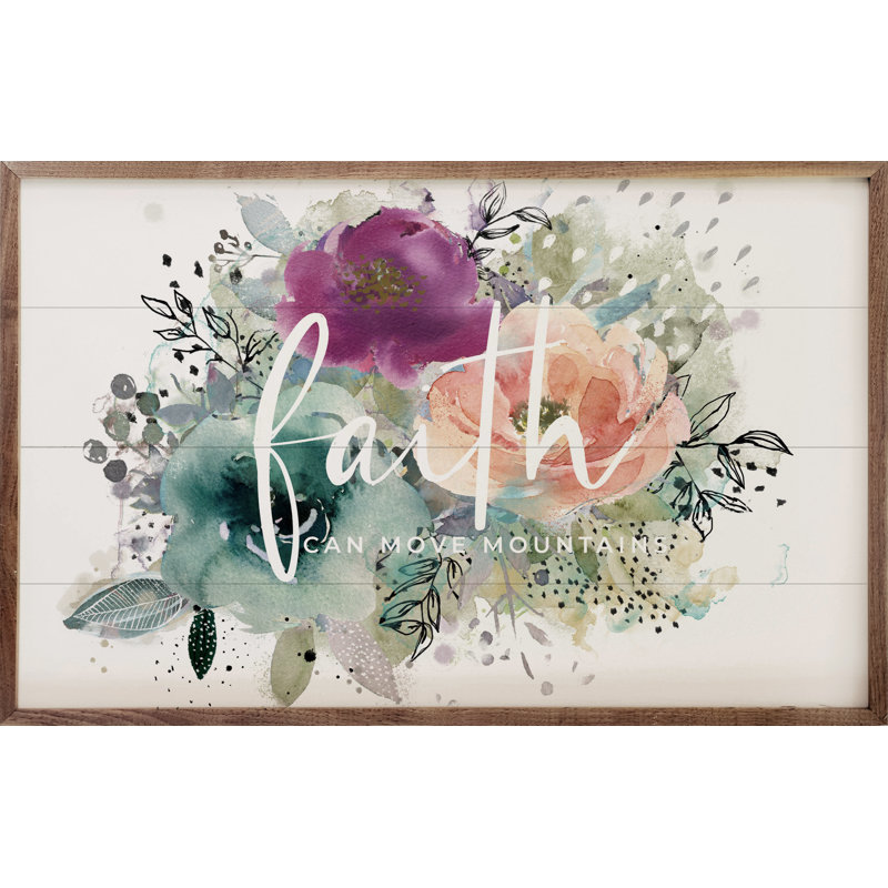 «Graceful Rain Faith» par Amylee Week - reproduction de cadre photo unique sur bois, H 16 po x l 24 po
