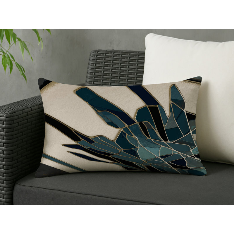 Zenith Rift Indoor And Outdoor Throw Pillow, Rectangle 14"H x 20"W