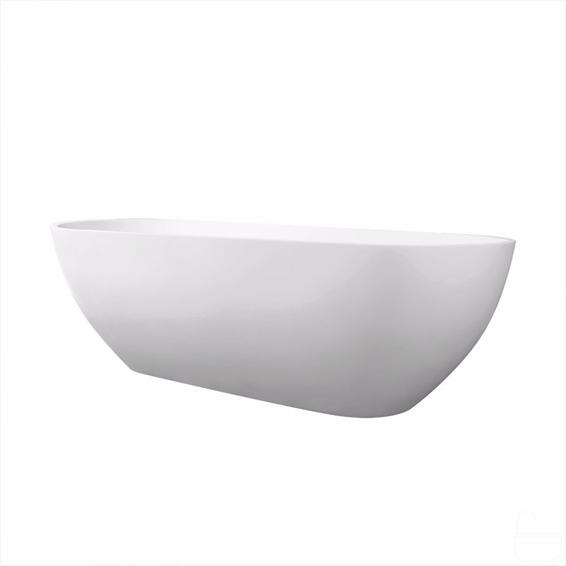 68.9 Inch Freestanding Solid Surface Soaking Bathtub