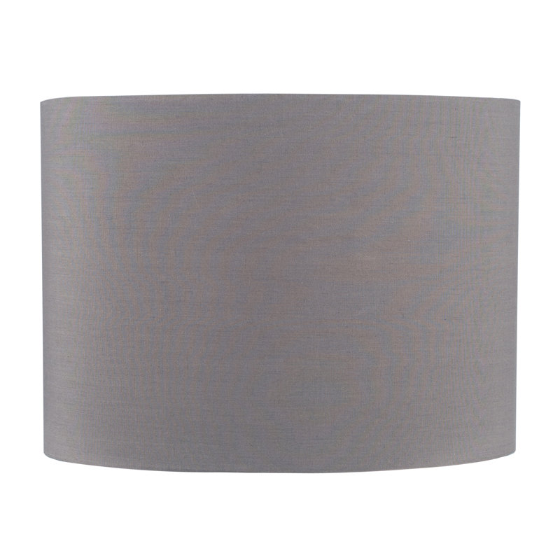 Lorentz 22cm H Polycotton Oval Lamp Shade ( Screw On ), Steel Grey