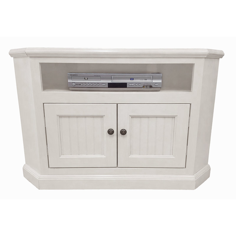 Berkhamstead Unfinished Corner TV Stand for TVs up to 48", Soft White