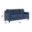 Fauteuil inclinable 3 places en chenille bleu marine - Structure intérieure en bois, revêtement confortable, fonction inclinable avec coussins de dossier et de siège serrés, fabrication de ressorts ensachés pour la durabilité, densité de la mousse D25
