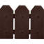 Panneaux de bordure de bordure de jardin à oreilles de chien en grain de bois l 17 po x H 7 po, clôture de jardin décorative-129470063-129934136