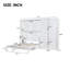 Grand lit escamotable mural avec placard, blanc
