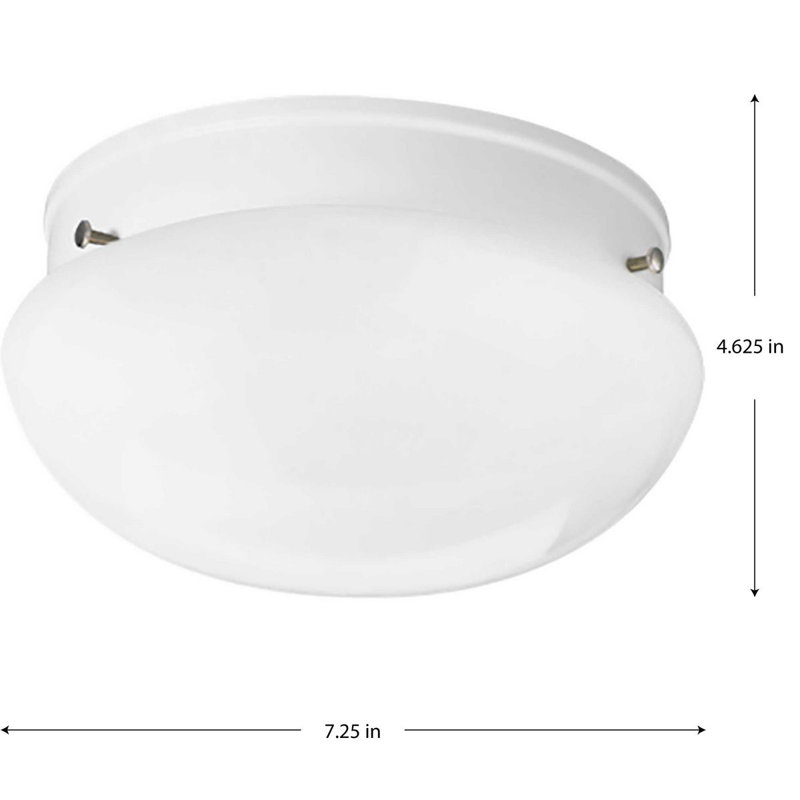 Plafonnier encastré simple en forme de bol 7,25 po Boller, Blanc