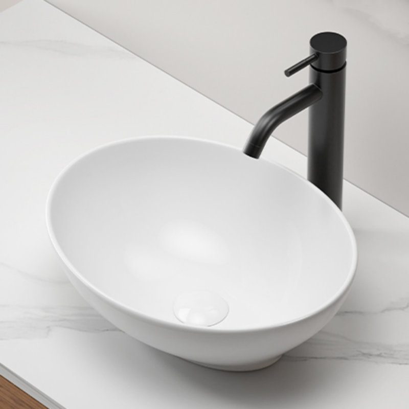 16 po X 13 po X 5,5 po Lavabo de salle de bain ovale en céramique