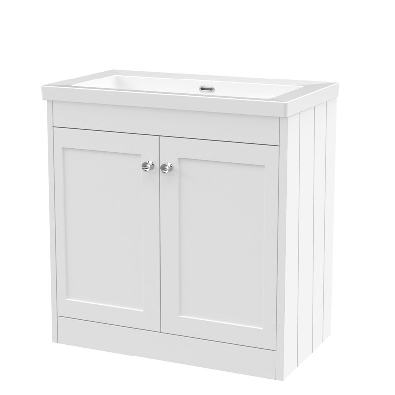 Ashwick Bathroom Vanity, Satin White, 813 cm