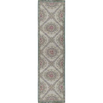 Tapis brun clair de haute qualité noué à la main