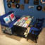 Banc rembourré en similicuir de style rétro Cafe Cafe