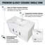 Meuble-lavabo mural blanc 36 po avec lavabo en céramique, 2 portes et 2 tiroirs-130970930