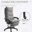 Fauteuil de bureau pivotant pivotant, inclinable avec repose-pieds rétractable et rembourrage double