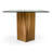Avanicole Rectangular Glass Top with Solid Wood Base Dining Table-1723591665