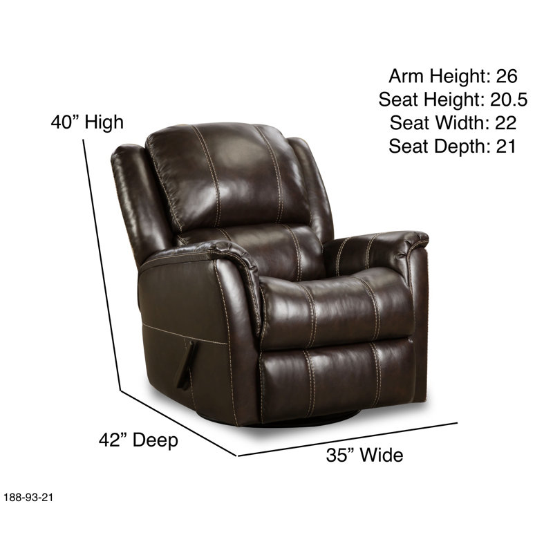 Dayari Upholstered Recliner, Brown Polyester