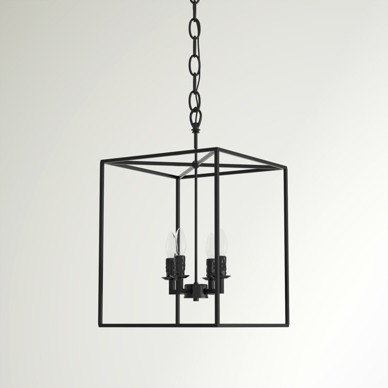 Luminaire suspendu carré 4 lumières