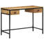Solid Wood Top Metal Base Writing Desk