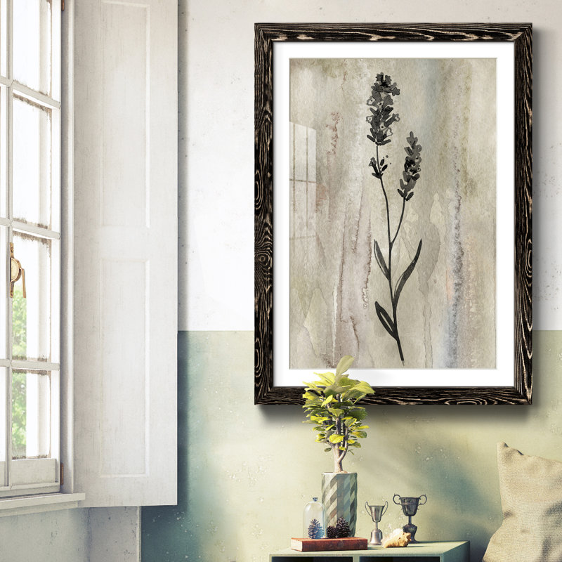 Sumi-e Silhouette II - Cadre photo, reproduction d'art sur papier, H 31,5 po x l 23,5 po x P 1,5 po, Papier avec cadre noir