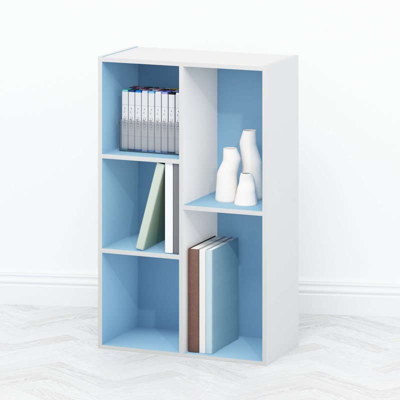 Bibliothèque de rangement Furinno Tomi, bibliothèque, 5 cubes, bleu clair