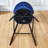 2Pcs Velvet , Counter Bar Chair With Back. Metal Construction & Footrest. Blue Seat. Easy Assembly For Kitchen Area Of 2 Stools, Height . Strong Legs Upholstery.