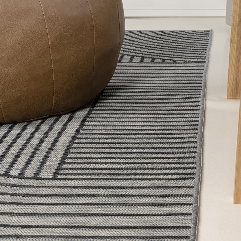 Tapis intérieur / extérieur crème / beige réversible Zyshon, Rectangle 3 pi 3 po x 5 pi