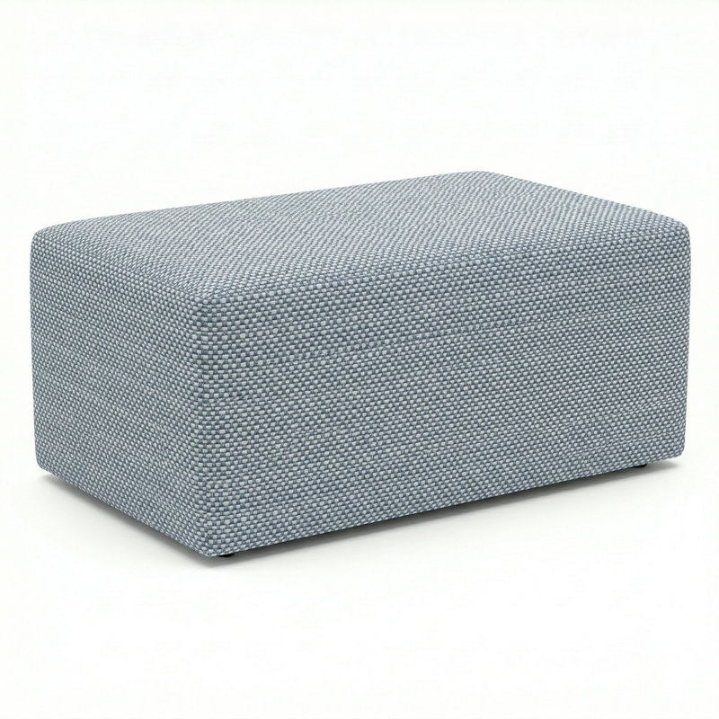 Berlin Gardens Lilly Hive 18X30x13 Rectangle Pouf, Sky Blue