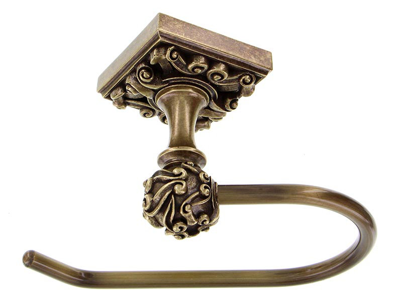 Sforza Wall Mounted Toilet Paper Holder, Antique Brass