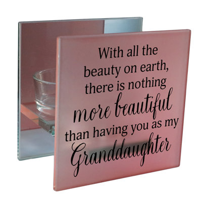 4'' H Glass Tabletop Tealight Holder with Candle Included