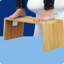 Tabouret de toilette pliant en bambou, tabouret de salle de bain pliable (brun)
