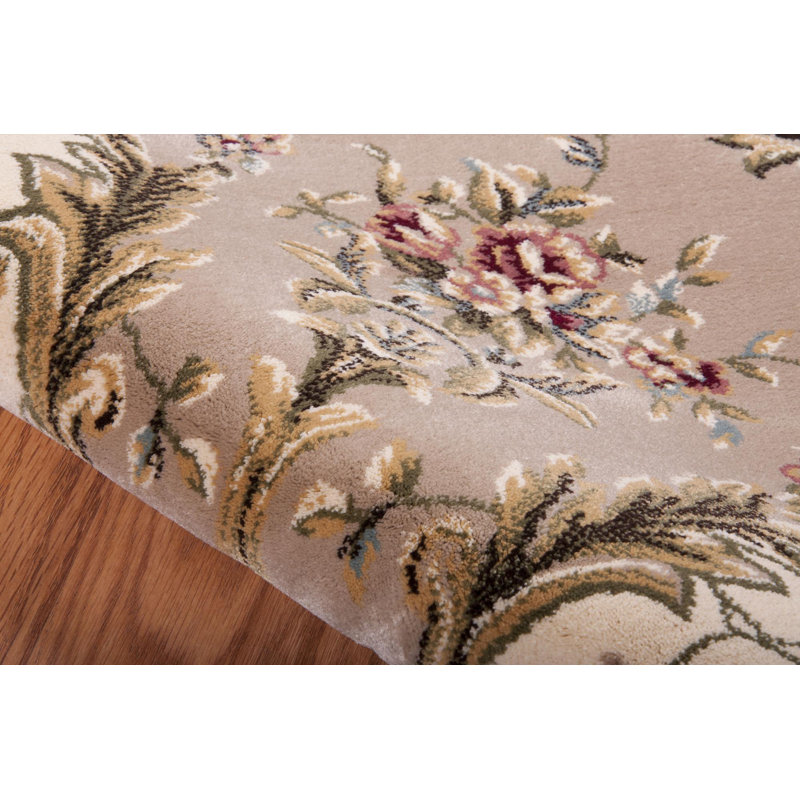 Tapis crème à motif floral Sherley, Rectangle 3 pi 9 po x 5 pi 9 po