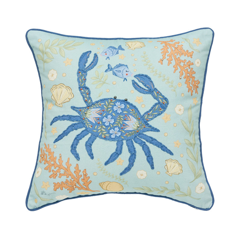  Coussin Blue Crab