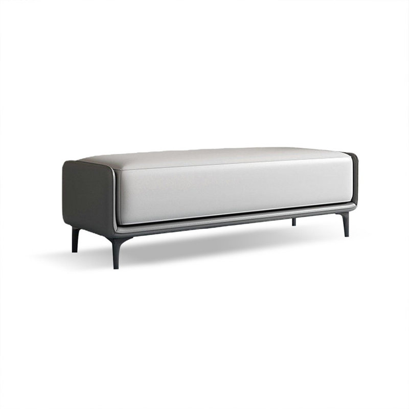 Banc rembourré Light Gay, Gris clair