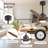 54 In 5 Solid Wood Blades Indoor Ceiling Fan With Integrated Led And Remote DC Motor, Black and Walnut-376093751-398105900