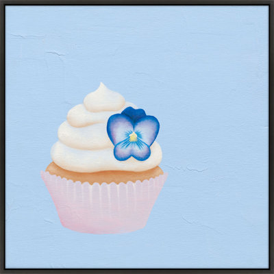 Pansy Cupcake Print by Katy Montica