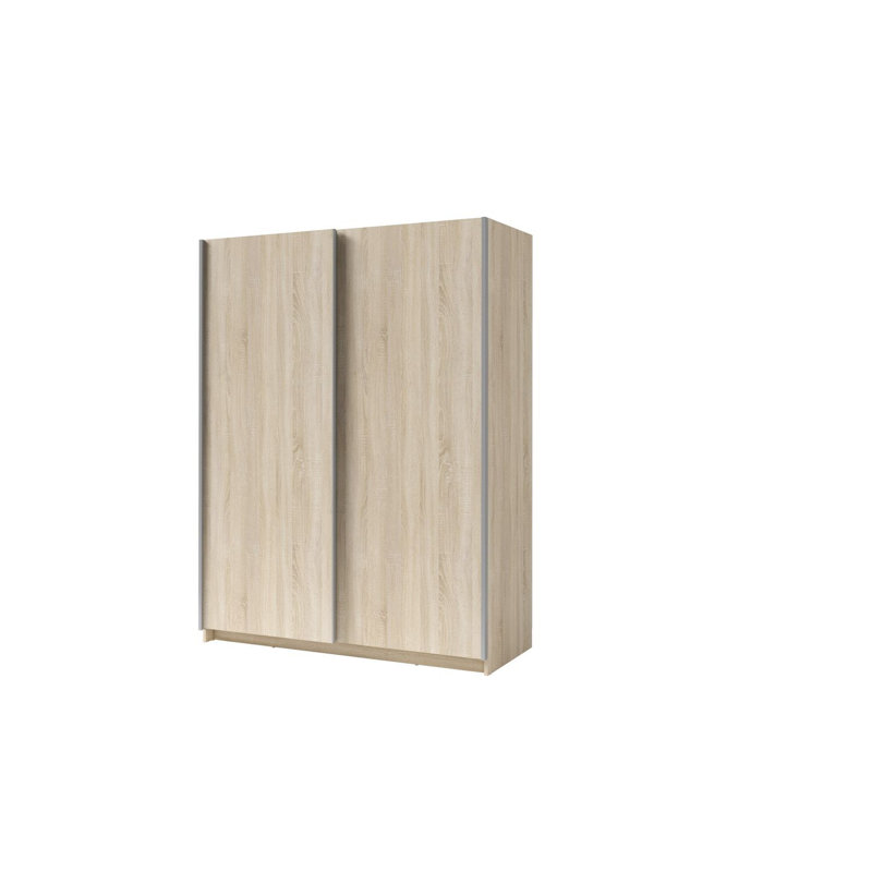 Laminate Wardrobe, 198.5cm H x 180.6cm W x 62cm D, Natural