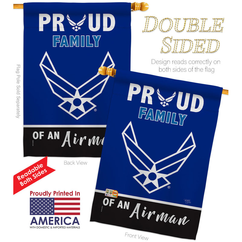 Drapeau de jardin à 2 côtés en polyester 40 po x 28 po Proud Family