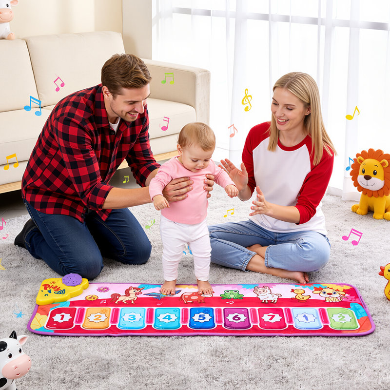 Floor Piano Playmat with 8 Animal Sounds