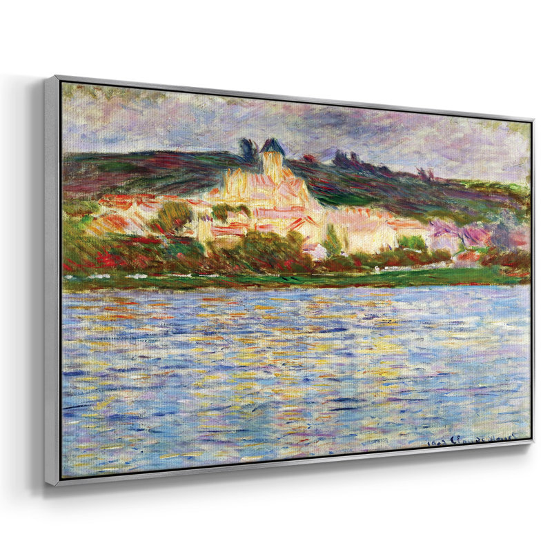 Vetheuil, 1902, reproduction d'art sur toile, H 27 po x l 41 po x P 2 po, Argent
