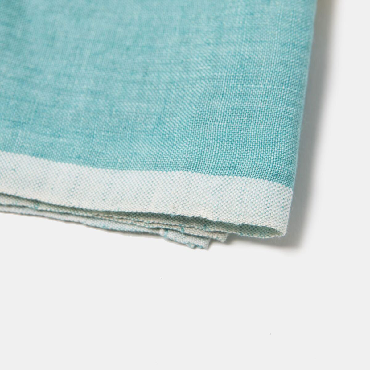 Stripe Tea Towel Kitchen Towel, Aqua/Lime