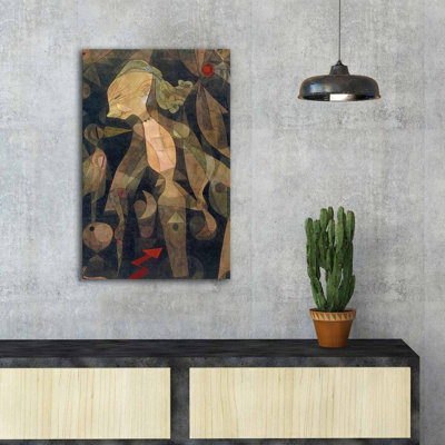 Peinture décorative sur toile par Paul Klee, 17,7 po x 27,6 po | 100% toile de suède, cadre 100% bois (épaisseur: 1,2 po) | Superbe œuvre d'art pour la décoration intérieure, parfaite pour le salon ou le bureau