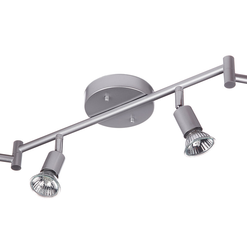 Matte Silver Adjustable 47.24'' 6-Light Foldable Track Lighting