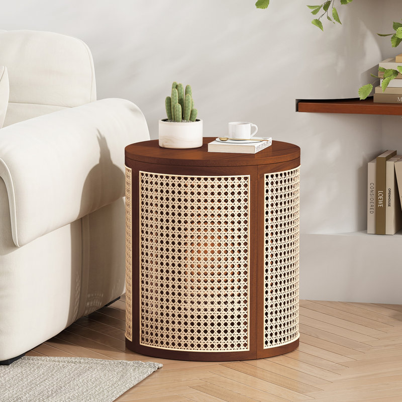 Table de bout ronde 15,70 po, Marron foncé